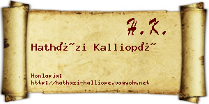 Hatházi Kalliopé névjegykártya