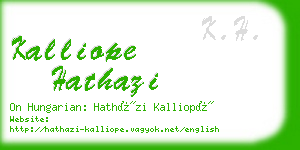 kalliope hathazi business card